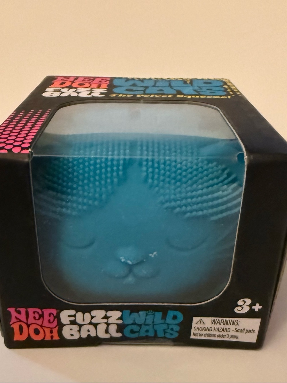 Nee Doh Fuzz Ball Cats - Blue Plush Sensory Toy